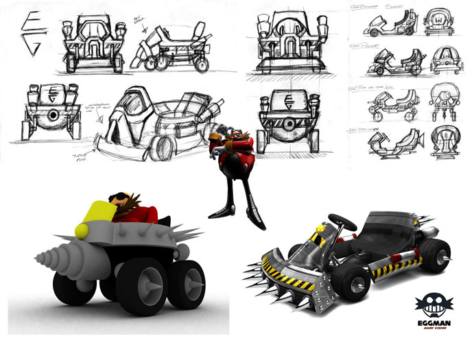 Dr Eggman - Sketches to final render